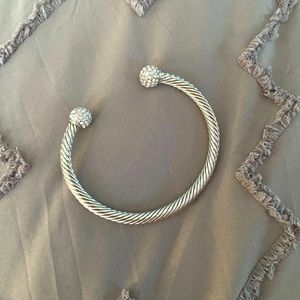 Touchstone Crystal Riviera Cuff Twist Bracelet